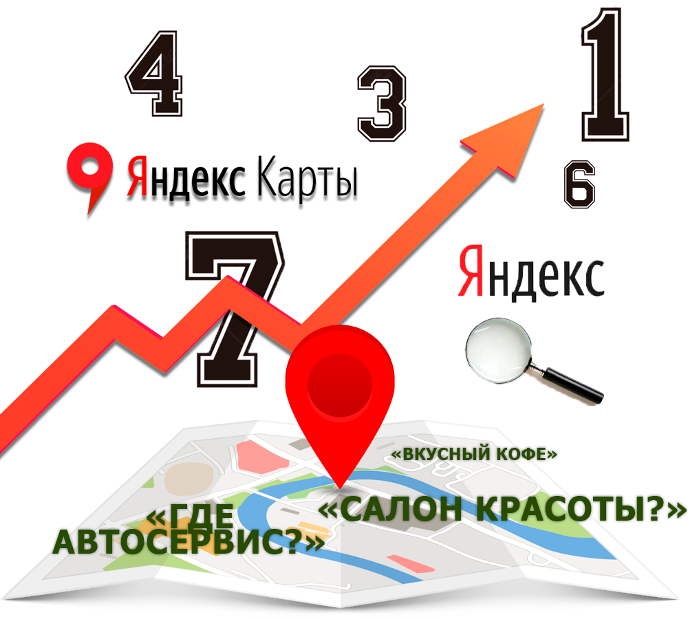 Топ-10 на Яндекс Картах и Гео-блоке на поиске