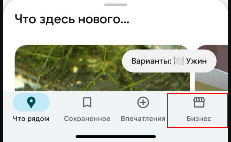 Раздел бизнес с телефона