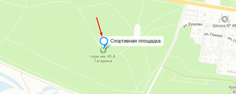 Метка на карте яндекса